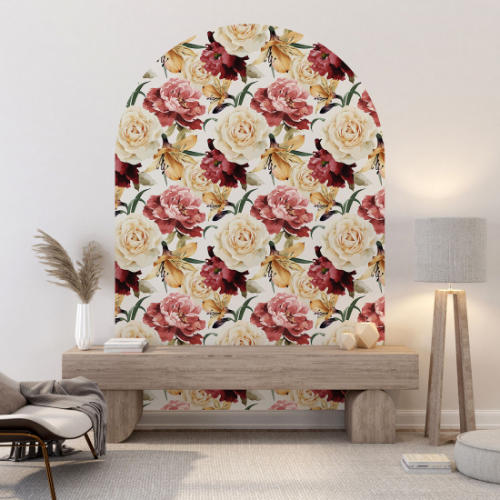 Vinilo Adhesivo Decorativo Arco - Motivo floral