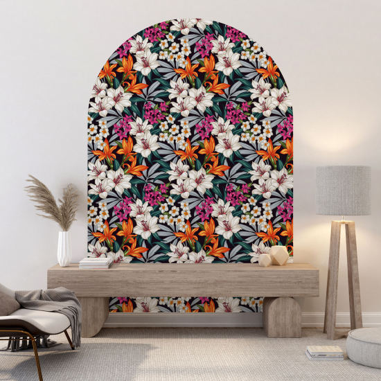 Vinilo Adhesivo Decorativo Arco - Motivo floral