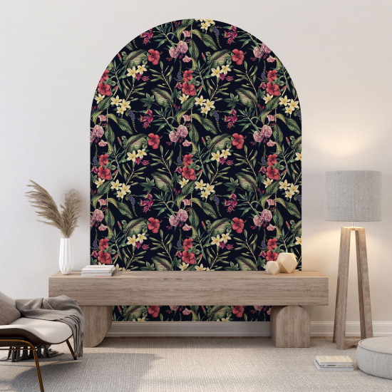 Vinilo Adhesivo Decorativo Arco - Motivo floral