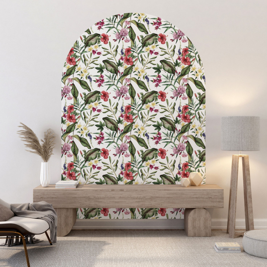 Vinilo Adhesivo Decorativo Arco - Motivo floral