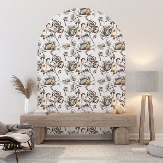 Vinilo Adhesivo Decorativo Arco - Motivo floral