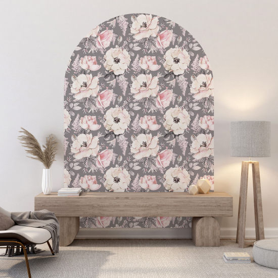 Vinilo Adhesivo Decorativo Arco - Motivo floral