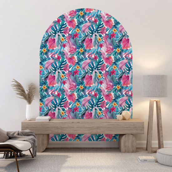 Vinilo Adhesivo Decorativo Arco - Motivo floral