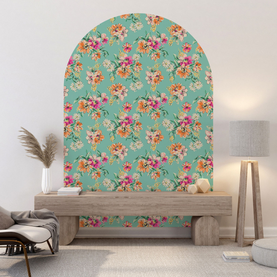 Vinilo Adhesivo Decorativo Arco - Motivo floral