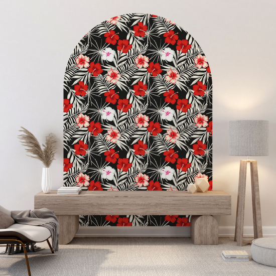 Vinilo Adhesivo Decorativo Arco - Motivo floral