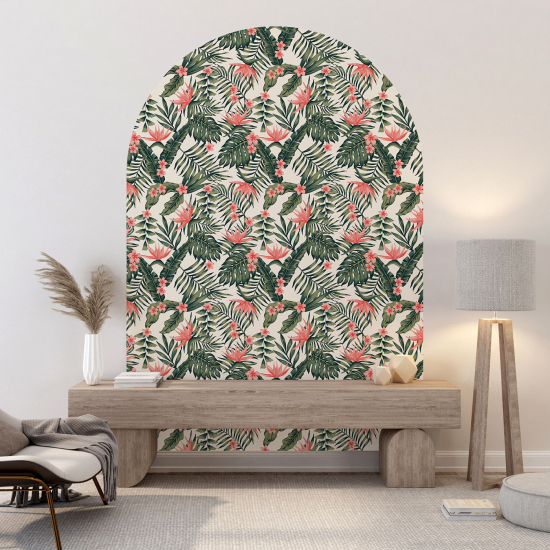 Vinilo Adhesivo Decorativo Arco - Motivo floral