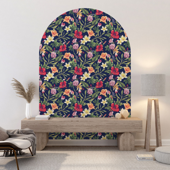 Vinilo Adhesivo Decorativo Arco - Motivo floral
