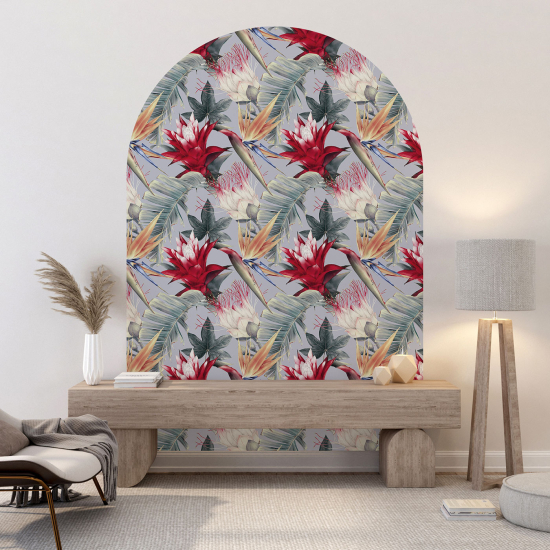 Vinilo Adhesivo Decorativo Arco - Motivo floral