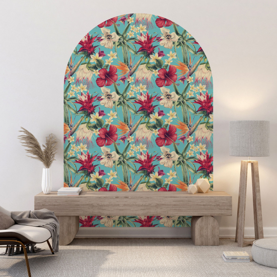 Vinilo Adhesivo Decorativo Arco - Motivo floral