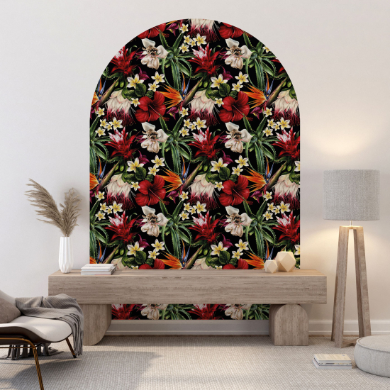 Vinilo Adhesivo Decorativo Arco - Motivo floral