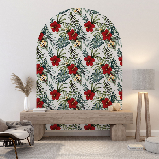 Vinilo Adhesivo Decorativo Arco - Motivo floral
