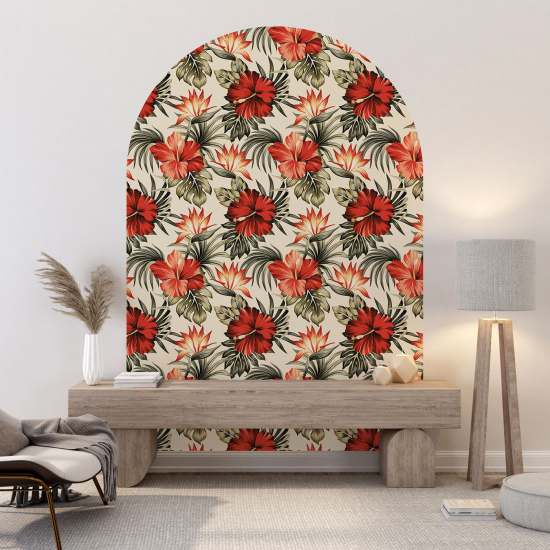 Vinilo Adhesivo Decorativo Arco - Motivo floral