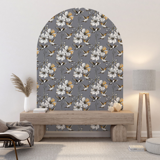 Vinilo Adhesivo Decorativo Arco - Motivo floral