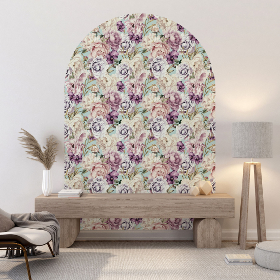 Vinilo Adhesivo Decorativo Arco - Motivo floral