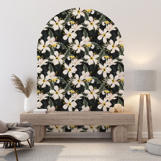 Vinilo Adhesivo Decorativo Arco - Motivo floral