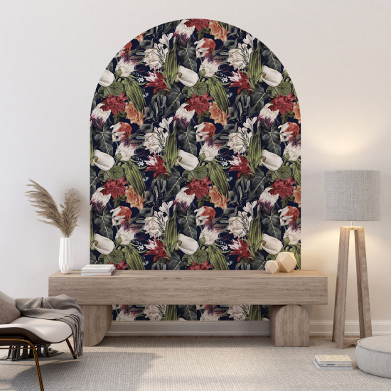 Vinilo Adhesivo Decorativo Arco - Motivo floral