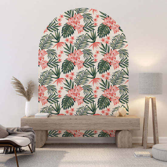 Vinilo Adhesivo Decorativo Arco - Motivo floral