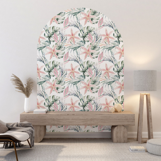 Vinilo Adhesivo Decorativo Arco - Motivo floral