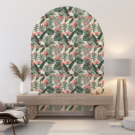 Vinilo Adhesivo Decorativo Arco - Motivo floral