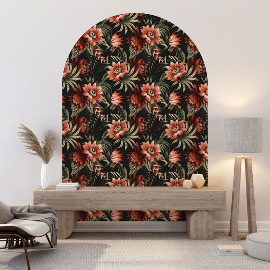 Vinilo Adhesivo Decorativo Arco - Motivo floral