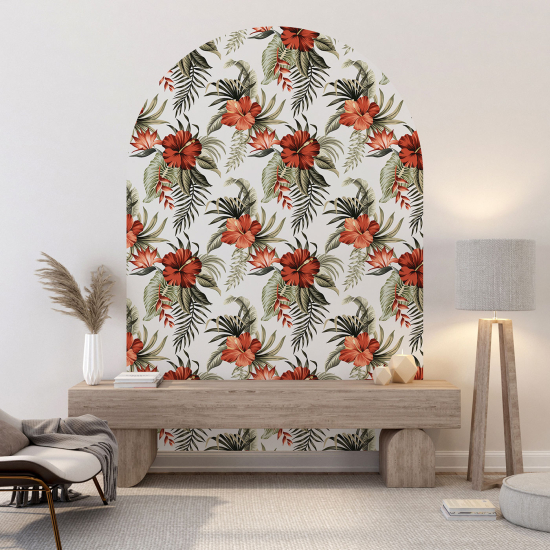 Vinilo Adhesivo Decorativo Arco - Motivo floral