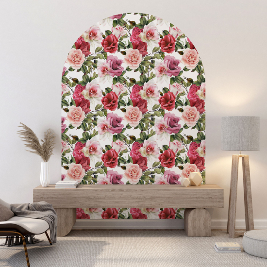 Vinilo Adhesivo Decorativo Arco - Motivo floral