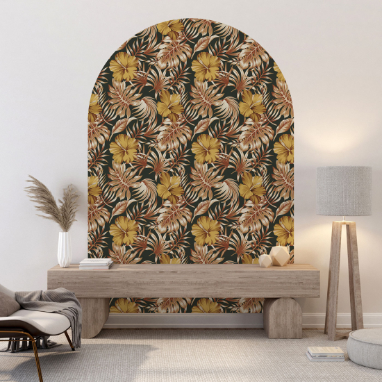Vinilo Adhesivo Decorativo Arco - Motivo floral