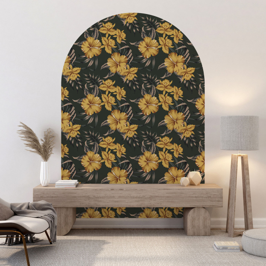 Vinilo Adhesivo Decorativo Arco - Motivo floral
