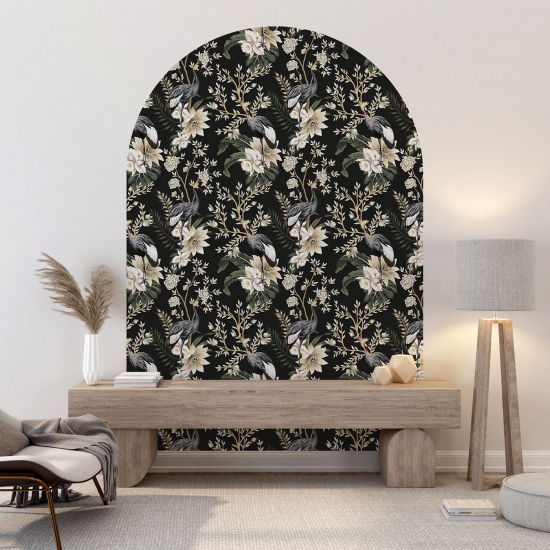 Vinilo Adhesivo Decorativo Arco - Motivo floral