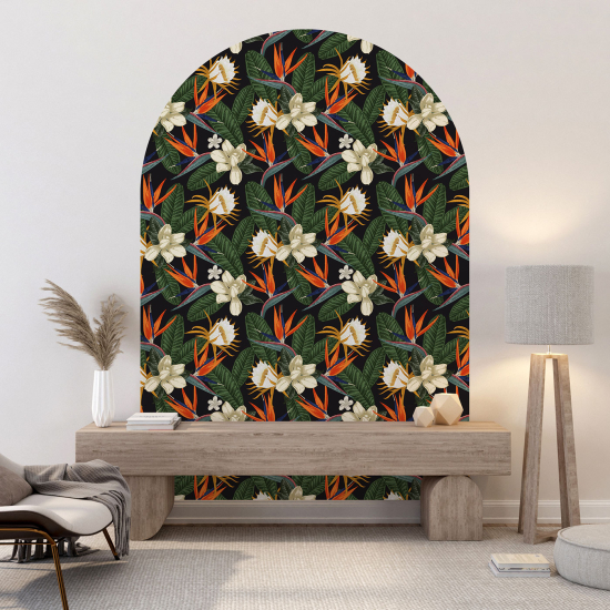 Vinilo Adhesivo Decorativo Arco - Motivo floral