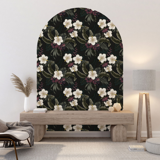 Vinilo Adhesivo Decorativo Arco - Motivo floral