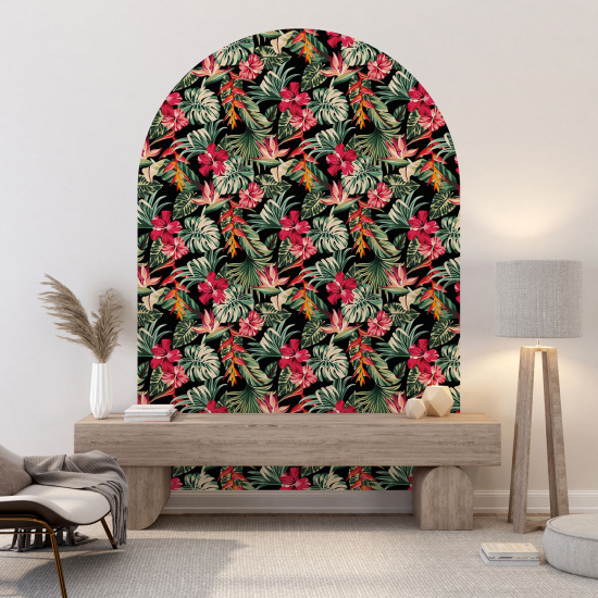 Vinilo Adhesivo Decorativo Arco - Motivo floral