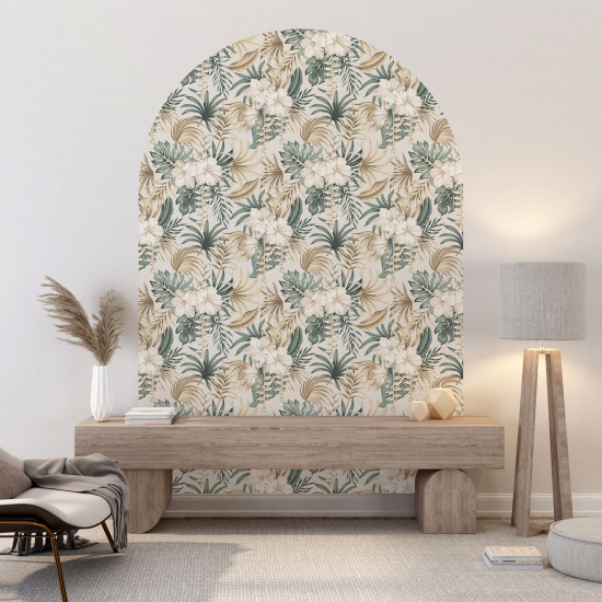 Vinilo Adhesivo Decorativo Arco - Motivo floral
