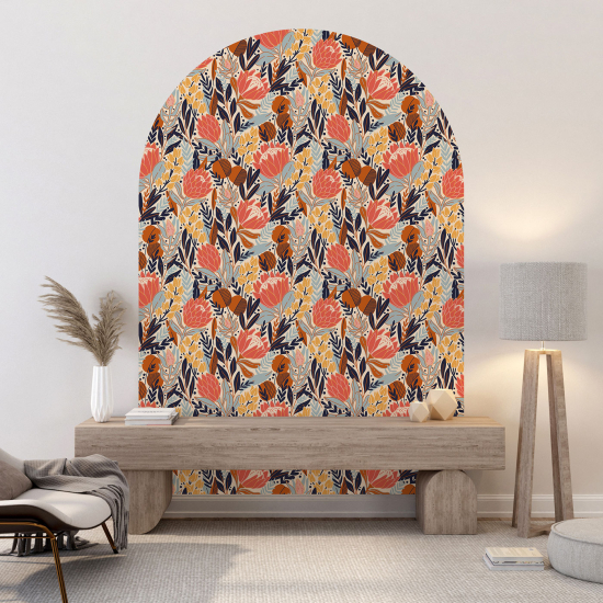 Vinilo Adhesivo Decorativo Arco - Motivo floral