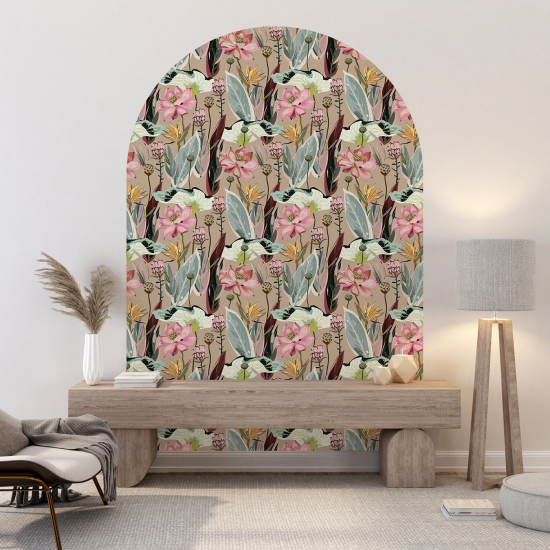 Vinilo Adhesivo Decorativo Arco - Motivo floral