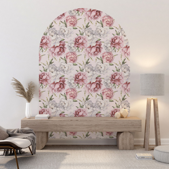 Vinilo Adhesivo Decorativo Arco - Motivo floral