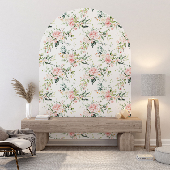 Vinilo Adhesivo Decorativo Arco - Motivo floral