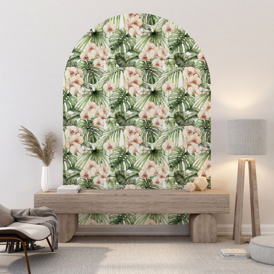 Vinilo Adhesivo Decorativo Arco - Motivo floral
