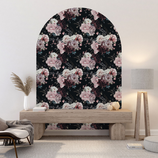 Vinilo Adhesivo Decorativo Arco - Motivo floral