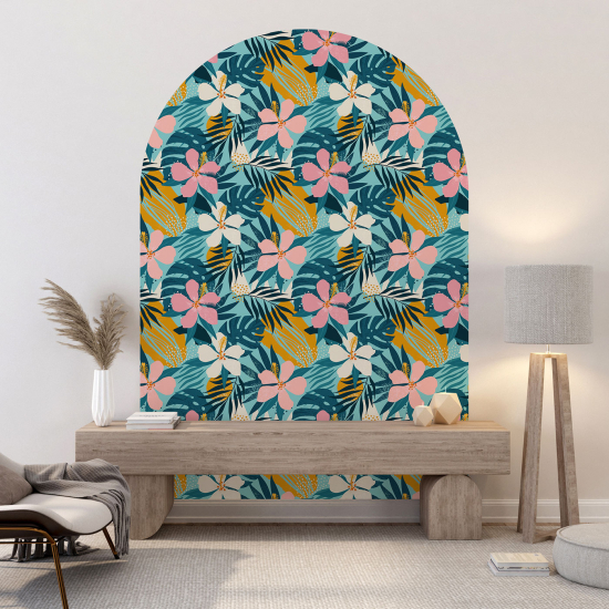 Vinilo Adhesivo Decorativo Arco - Motivo floral