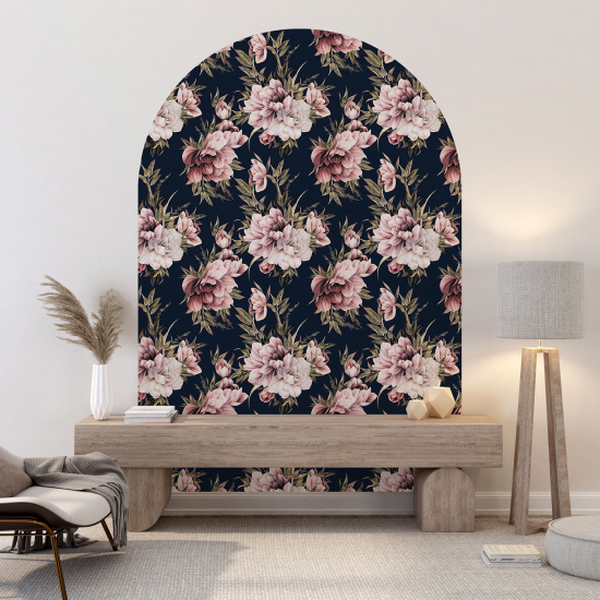 Vinilo Adhesivo Decorativo Arco - Motivo floral