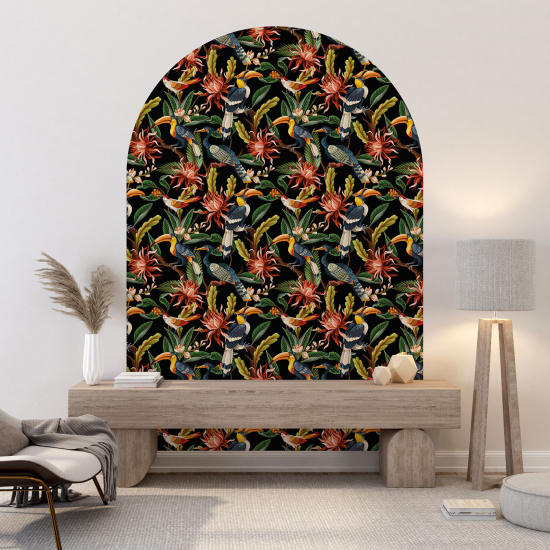 Vinilo Adhesivo Decorativo Arco - Motivo floral
