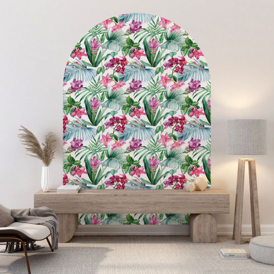 Vinilo Adhesivo Decorativo Arco - Motivo floral