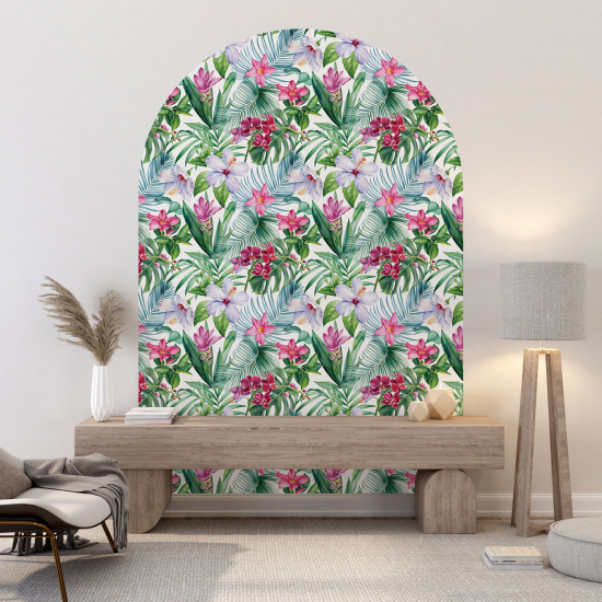 Vinilo Adhesivo Decorativo Arco - Motivo floral