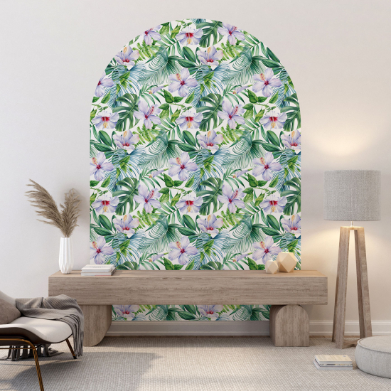 Vinilo Adhesivo Decorativo Arco - Motivo floral
