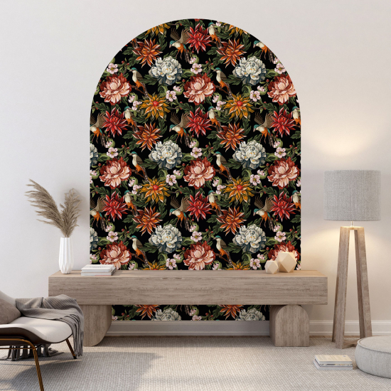 Vinilo Adhesivo Decorativo Arco - Motivo floral