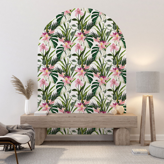 Vinilo Adhesivo Decorativo Arco - Motivo floral