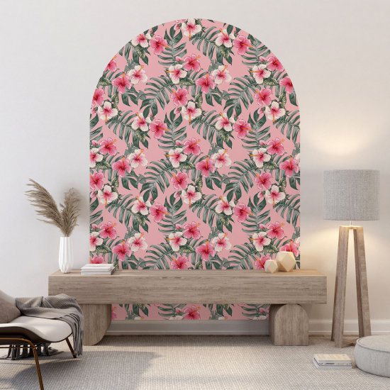 Vinilo Adhesivo Decorativo Arco - Motivo floral