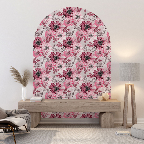 Vinilo Adhesivo Decorativo Arco - Motivo floral