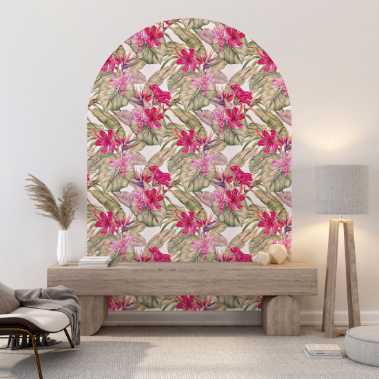 Vinilo Adhesivo Decorativo Arco - Motivo floral